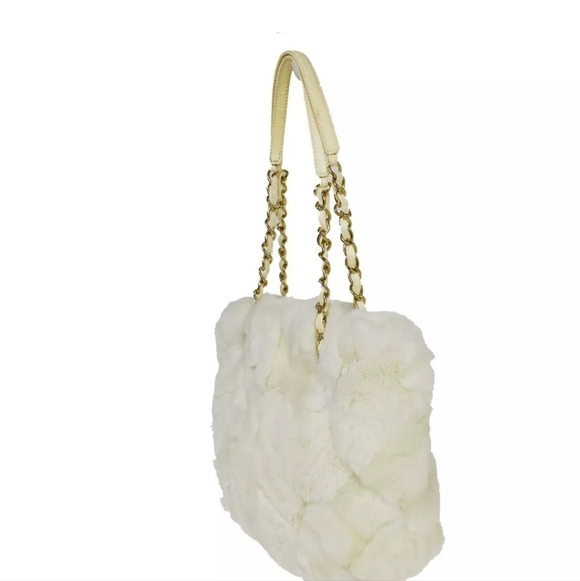 CHANEL 🔥Rare🔥 Leather Lined Fur Harlequin Tote Bag, Gorgeous! - Picture 3 of 16